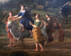 Kustscène met Europa en de stier door Claude Lorrain